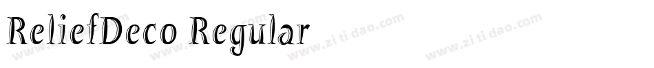 ReliefDeco Regular字体转换